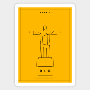 Rio de Janeiro Minimal Poster Sticker